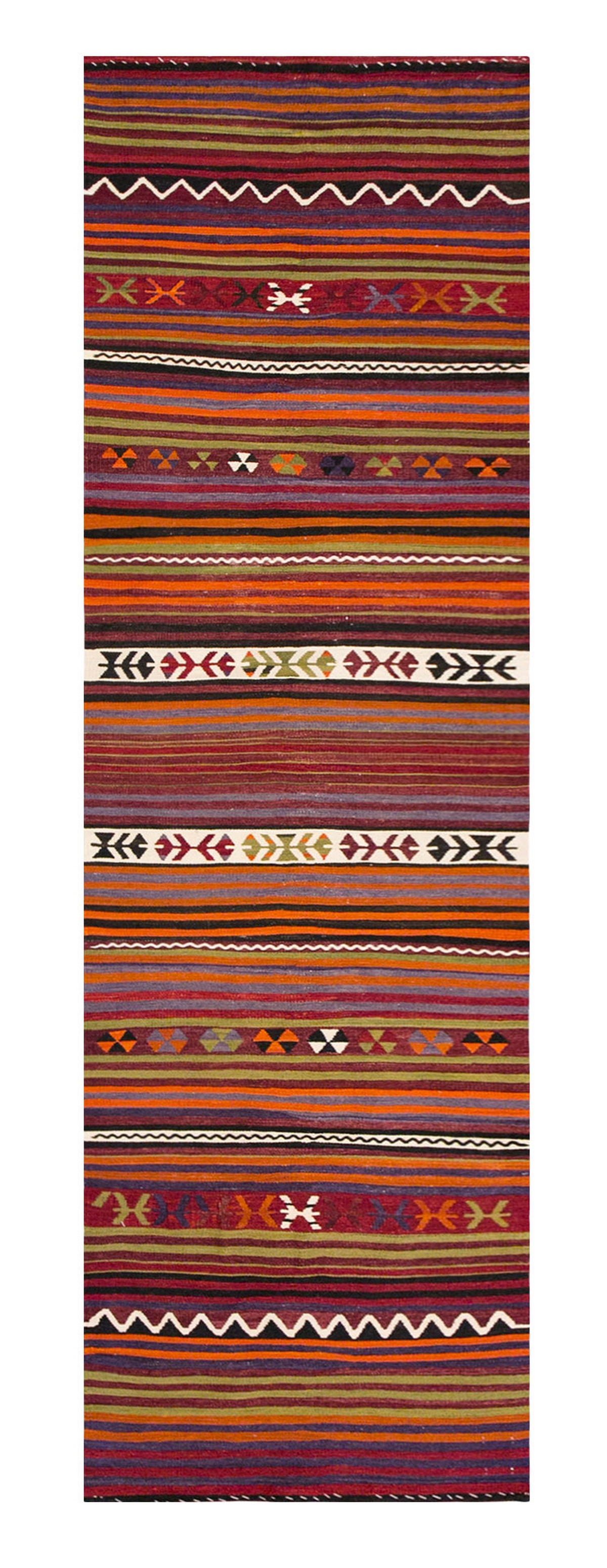Anatolian tribal kilim, 2.2 x 8.3 ft kilim, 68 x 253 cm