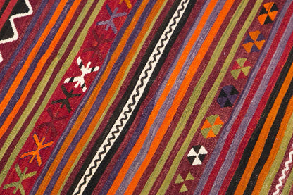 Anatolian tribal kilim, 2.2 x 8.3 ft kilim, 68 x 253 cm