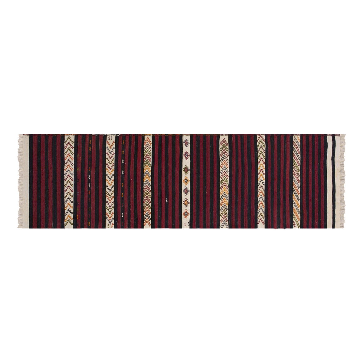 Anatolian tribal kilim, 2.3 x 10.1 ft kilim, 69 x 308 cm