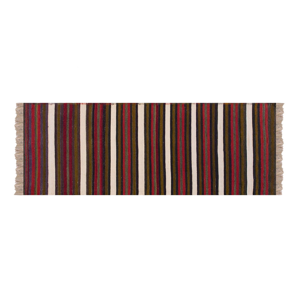Anatolian tribal kilim, 2.4 x 10.11 ft kilim, 73 x 335 cm