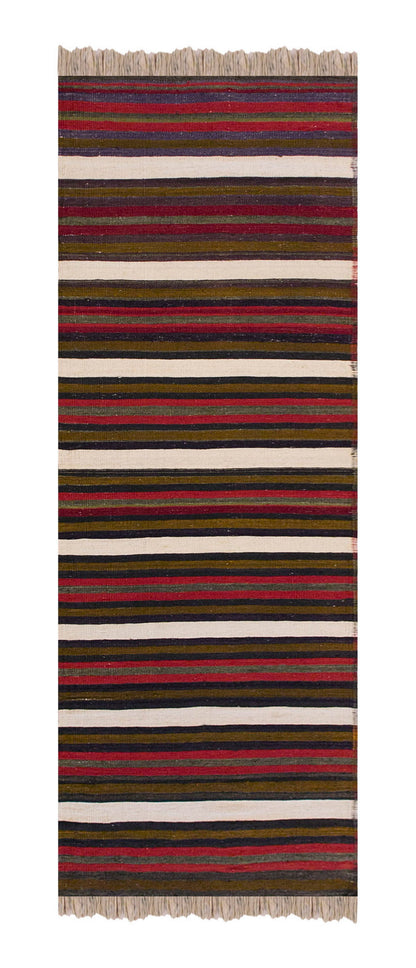 Anatolian tribal kilim, 2.4 x 10.11 ft kilim, 73 x 335 cm