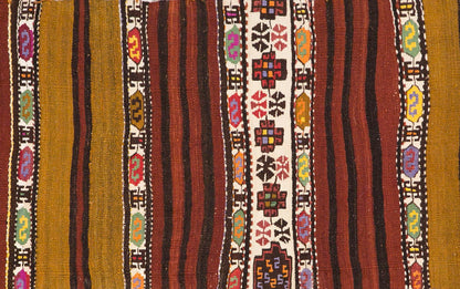 Anatolian tribal kilim, 2.4 x 10.5 ft kilim, 72 x 318 cm