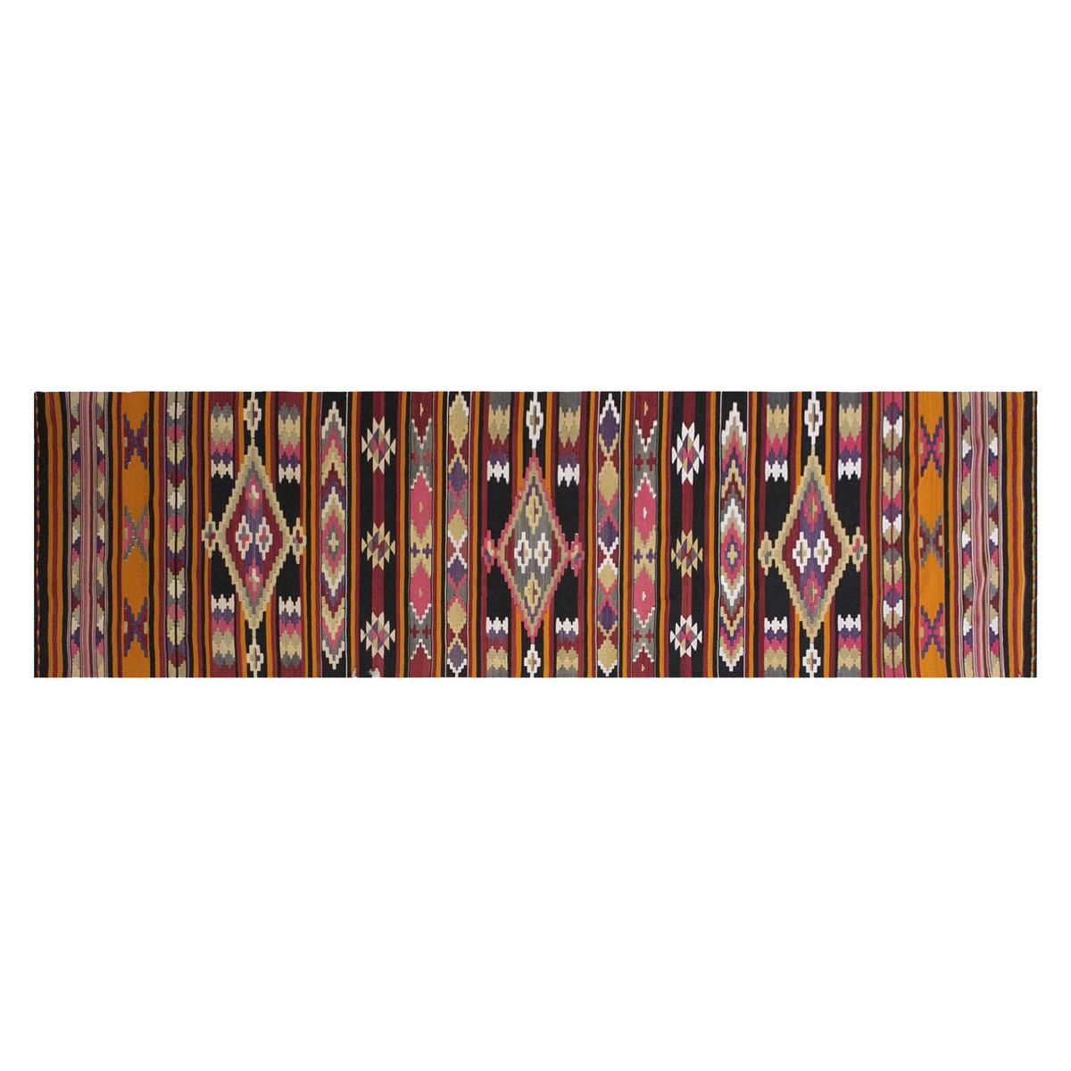 Anatolian tribal kilim, 2.7 x 13.1 ft kilim, 80 x 400 cm