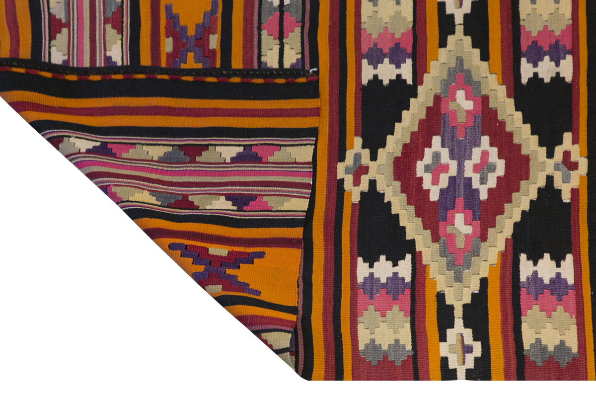 Anatolian tribal kilim, 2.7 x 13.1 ft kilim, 80 x 400 cm