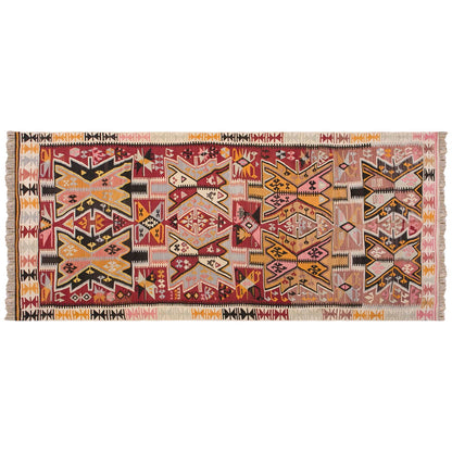 Anatolian tribal kilim, 3.11 x 10.5 ft kilim, 121 x 319 cm