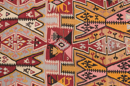 Anatolian tribal kilim, 3.11 x 10.5 ft kilim, 121 x 319 cm