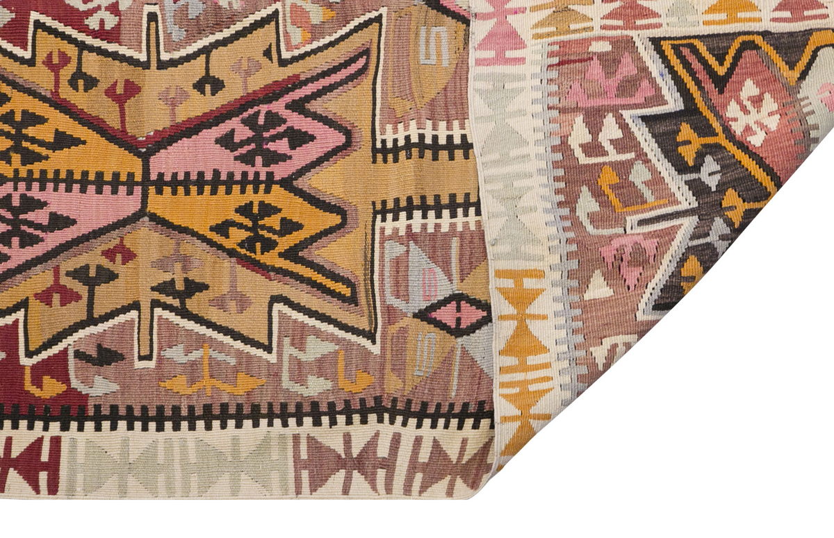 Anatolian tribal kilim, 3.11 x 10.5 ft kilim, 121 x 319 cm