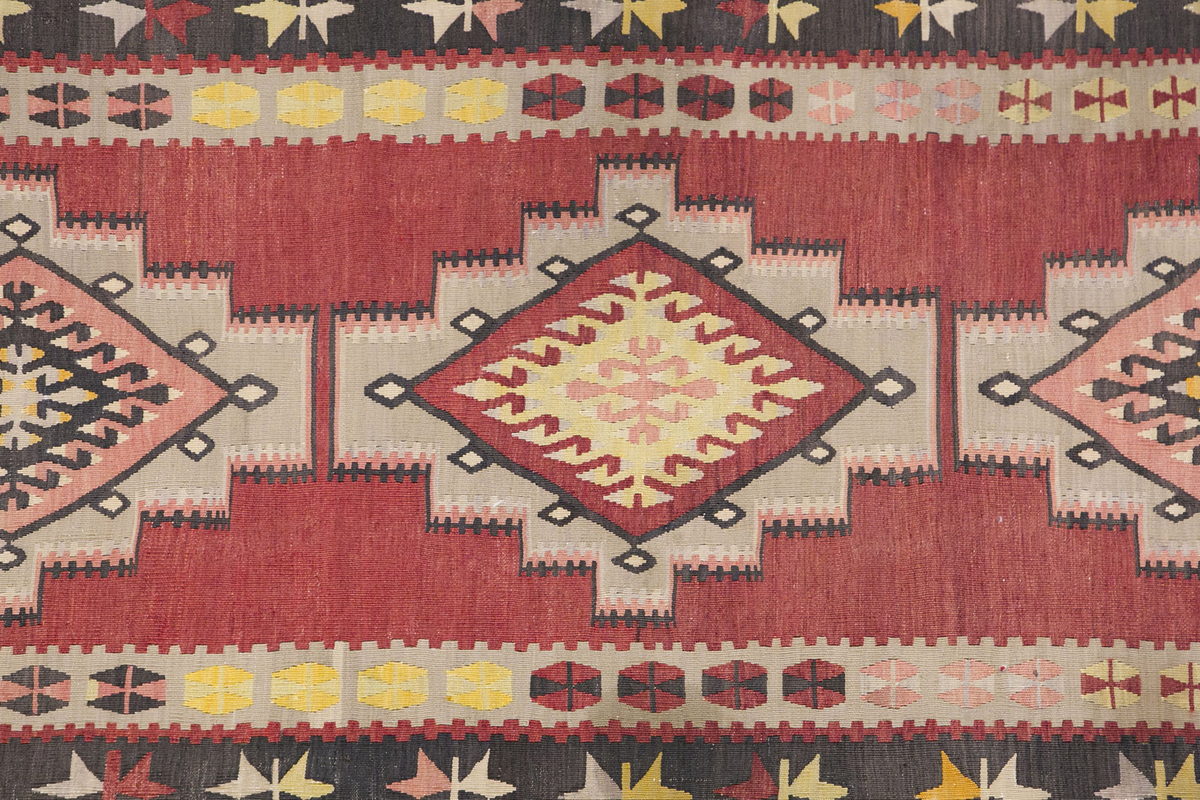 Anatolian tribal kilim, 3.2 x 13.4 ft kilim, 99 x 408 cm