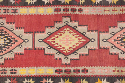 Anatolian tribal kilim, 3.2 x 13.4 ft kilim, 99 x 408 cm