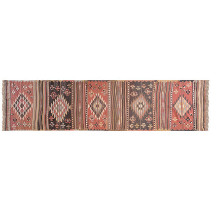 Anatolian tribal kilim, 3.6 x 14.3 ft kilim, 108 x 436 cm