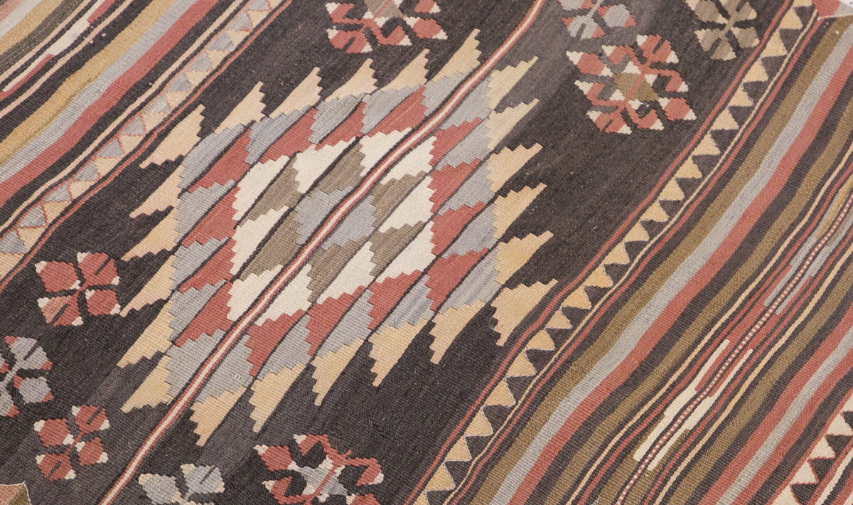 Anatolian tribal kilim, 3.6 x 14.3 ft kilim, 108 x 436 cm