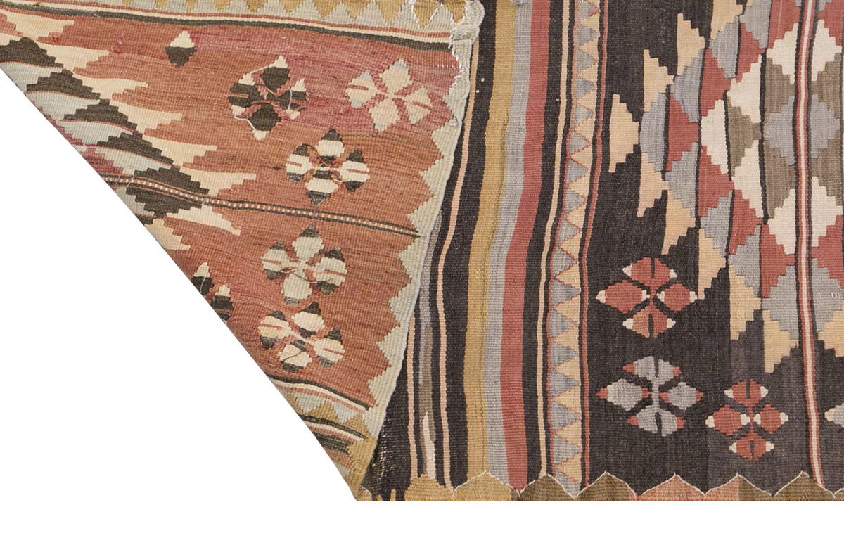 Anatolian tribal kilim, 3.6 x 14.3 ft kilim, 108 x 436 cm