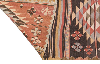 Anatolian tribal kilim, 3.6 x 14.3 ft kilim, 108 x 436 cm