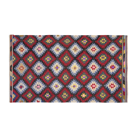 anatolian tribal kilim, 5x10 ft kilim, 160x297 cm