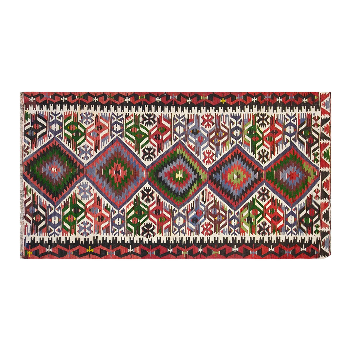 anatolian tribal kilim, 5x10 ft kilim, 164x316 cm