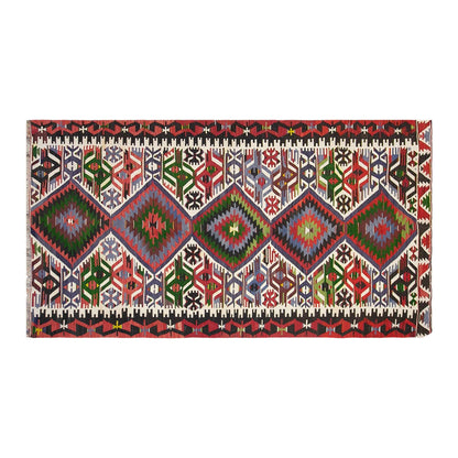 anatolian tribal kilim, 5x10 ft kilim, 164x316 cm