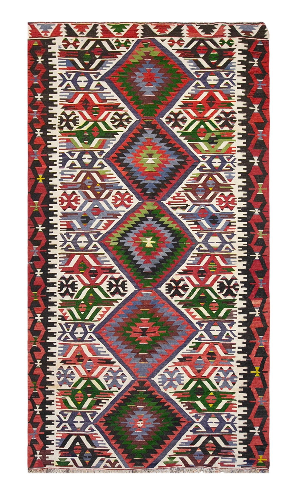 anatolian tribal kilim, 5x10 ft kilim, 164x316 cm