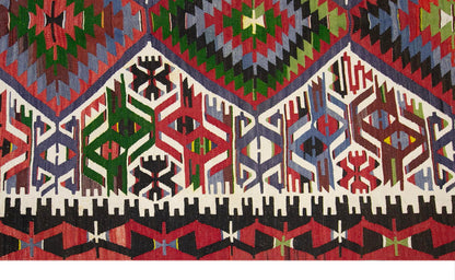 anatolian tribal kilim, 5x10 ft kilim, 164x316 cm