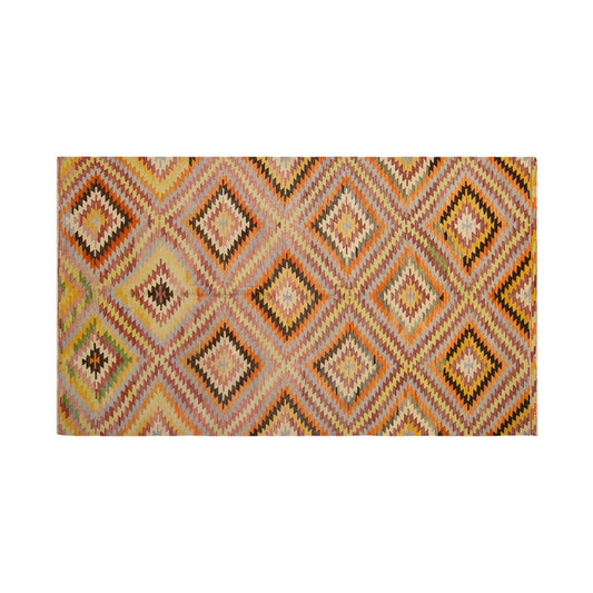 anatolian tribal kilim, 5x10 ft kilim, 167x308 cm