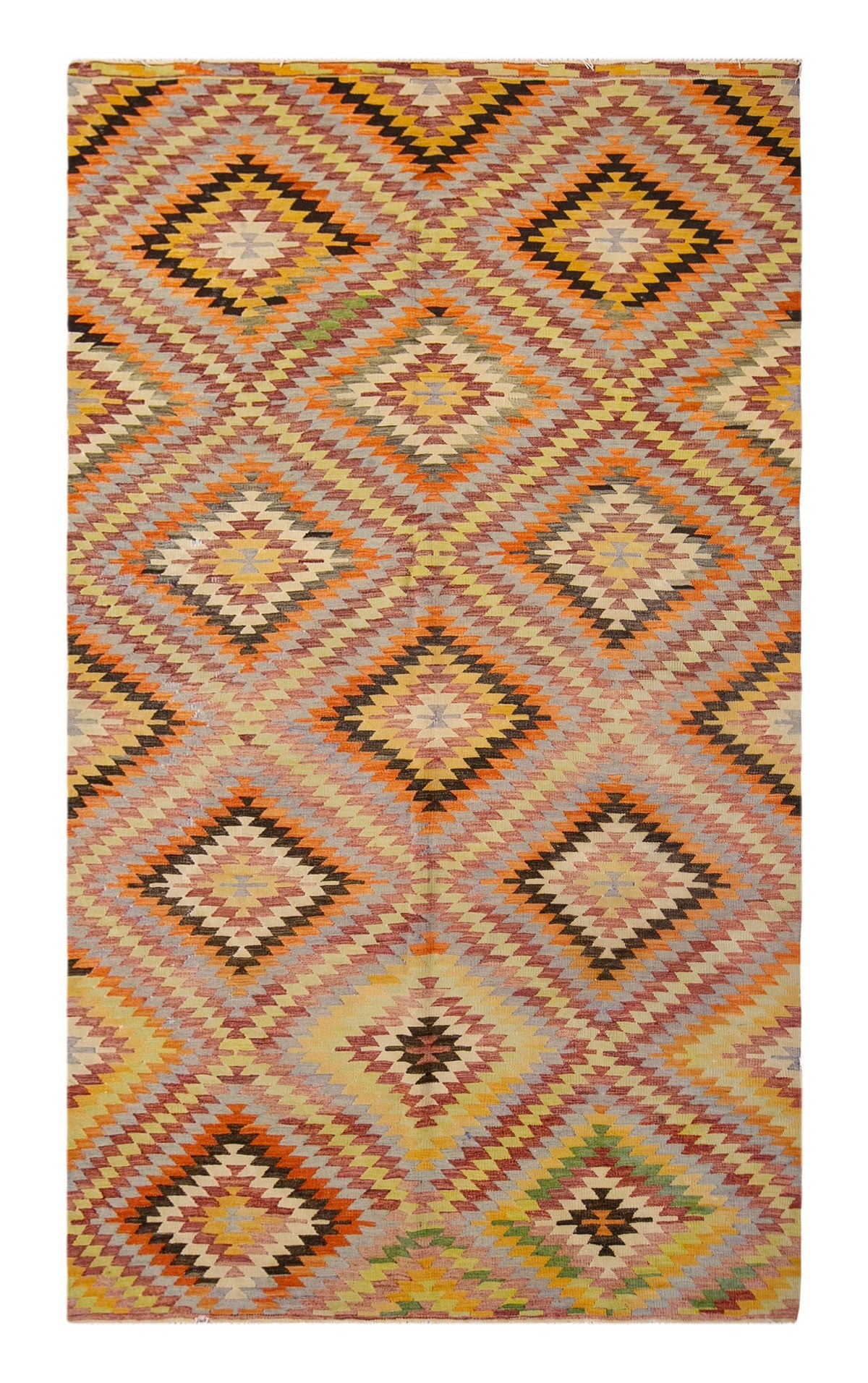 anatolian tribal kilim, 5x10 ft kilim, 167x308 cm