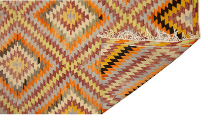 anatolian tribal kilim, 5x10 ft kilim, 167x308 cm