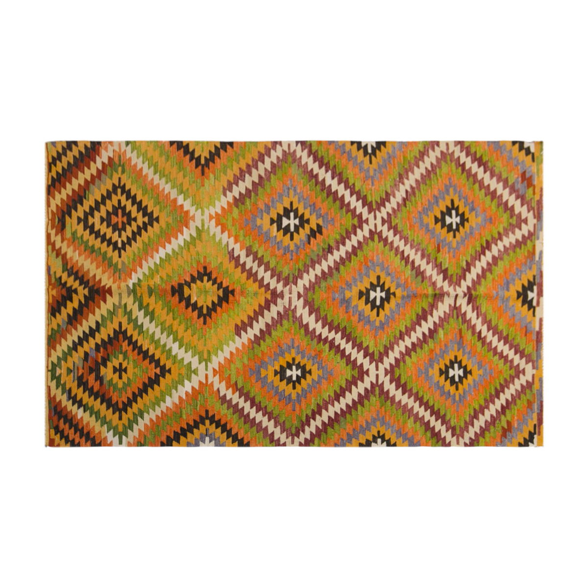 anatolian tribal kilim, 5x8 ft kilim, 153x253 cm