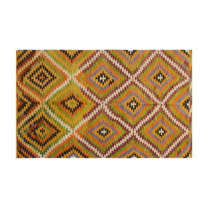 anatolian tribal kilim, 5x8 ft kilim, 153x253 cm