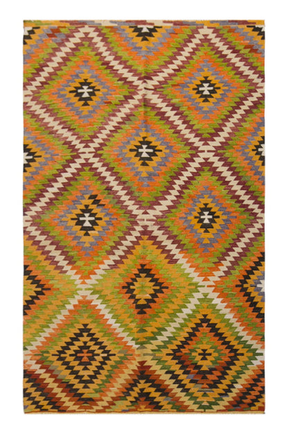 anatolian tribal kilim, 5x8 ft kilim, 153x253 cm