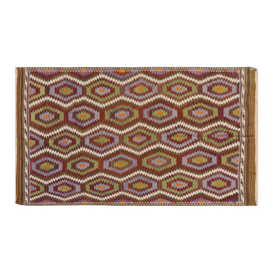 anatolian tribal kilim, 5x8 ft kilim, 160x254 cm