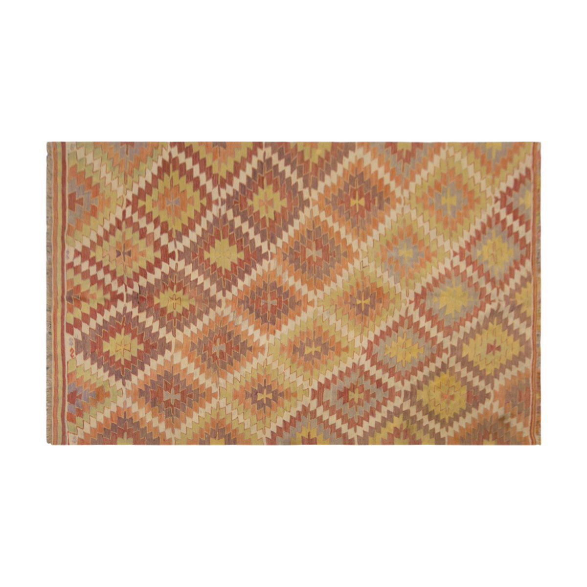 anatolian tribal kilim, 5x8 ft kilim, 162x231 cm