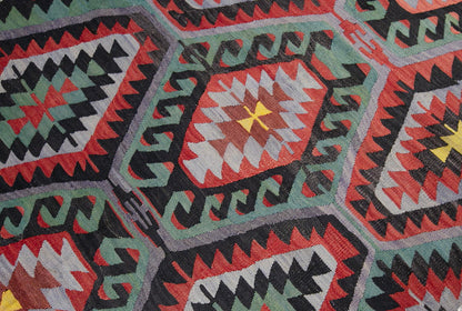 anatolian tribal kilim, 5x9 ft kilim, 146x285 cm