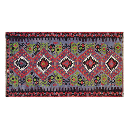 anatolian tribal kilim, 5x9 ft kilim, 152x286 cm