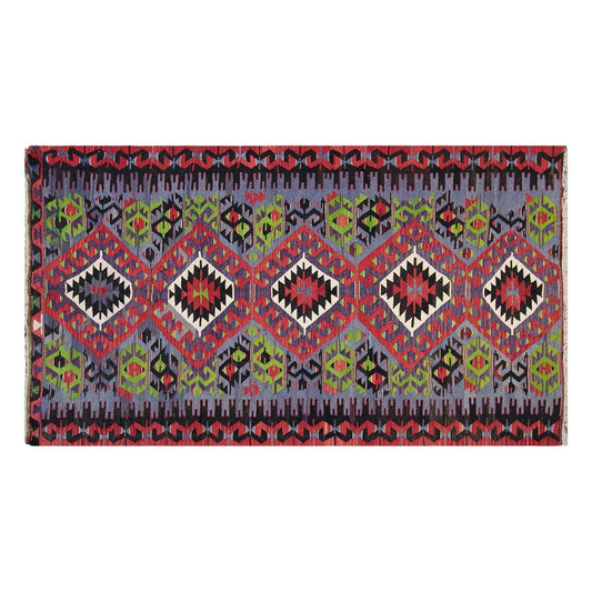 anatolian tribal kilim, 5x9 ft kilim, 152x286 cm