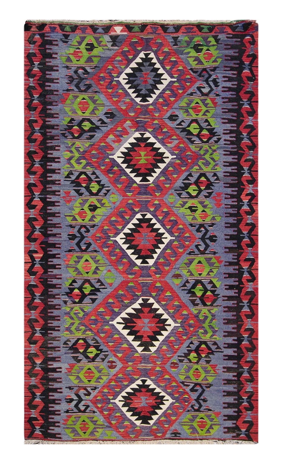 anatolian tribal kilim, 5x9 ft kilim, 152x286 cm
