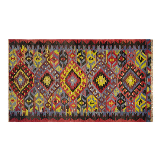 anatolian tribal kilim, 5x9 ft kilim, 162x278 cm