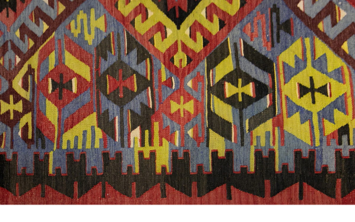 anatolian tribal kilim, 5x9 ft kilim, 162x278 cm