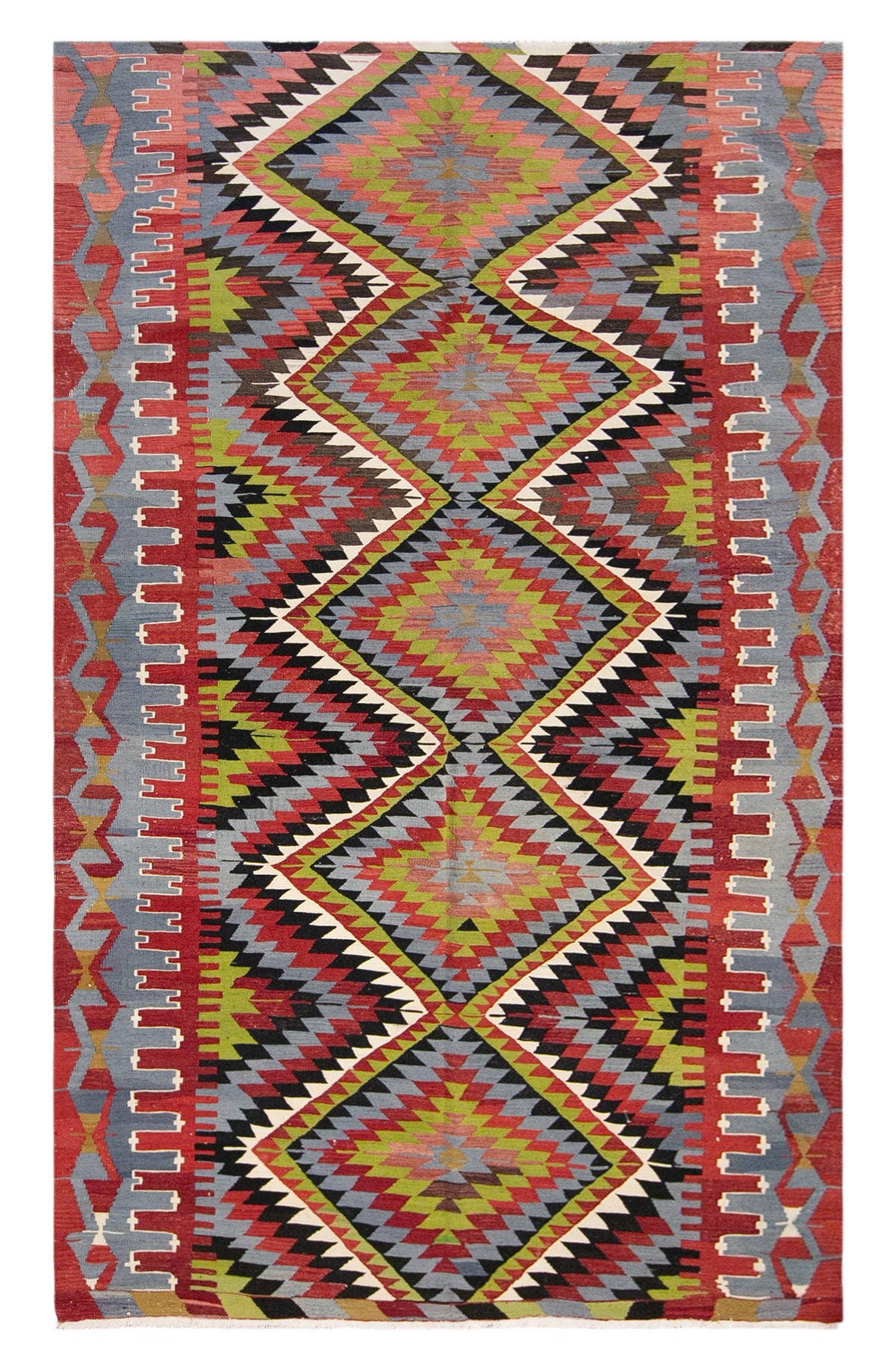 anatolian tribal kilim, 6x10 ft kilim, 172x312 cm