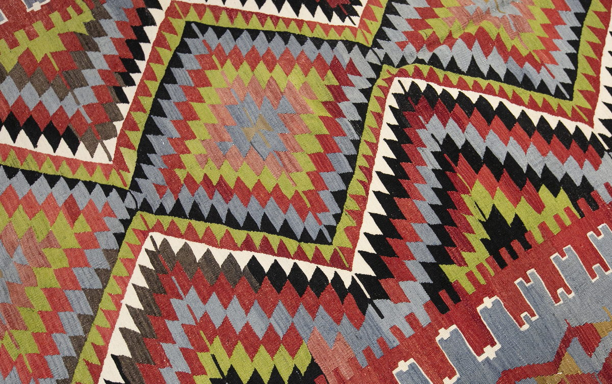 anatolian tribal kilim, 6x10 ft kilim, 172x312 cm
