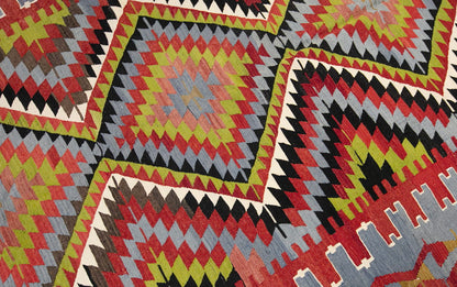 anatolian tribal kilim, 6x10 ft kilim, 172x312 cm