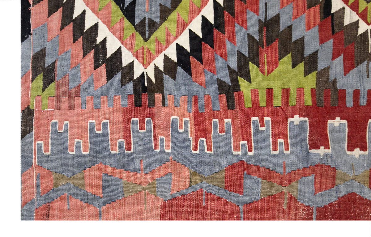 anatolian tribal kilim, 6x10 ft kilim, 172x312 cm