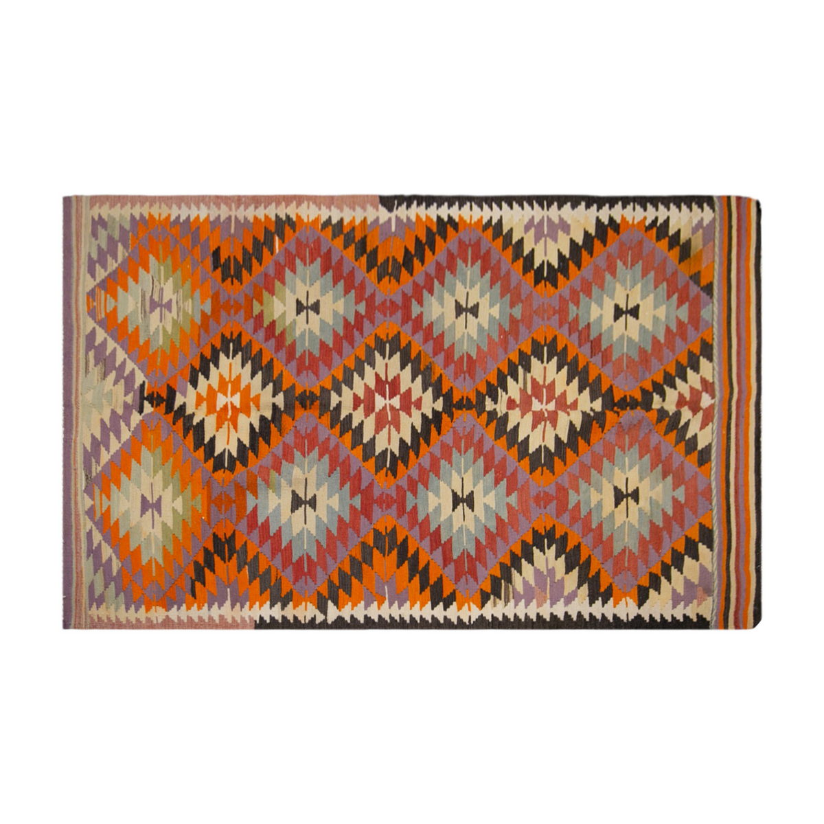 anatolian tribal kilim, 6x10 ft kilim, 174x290 cm
