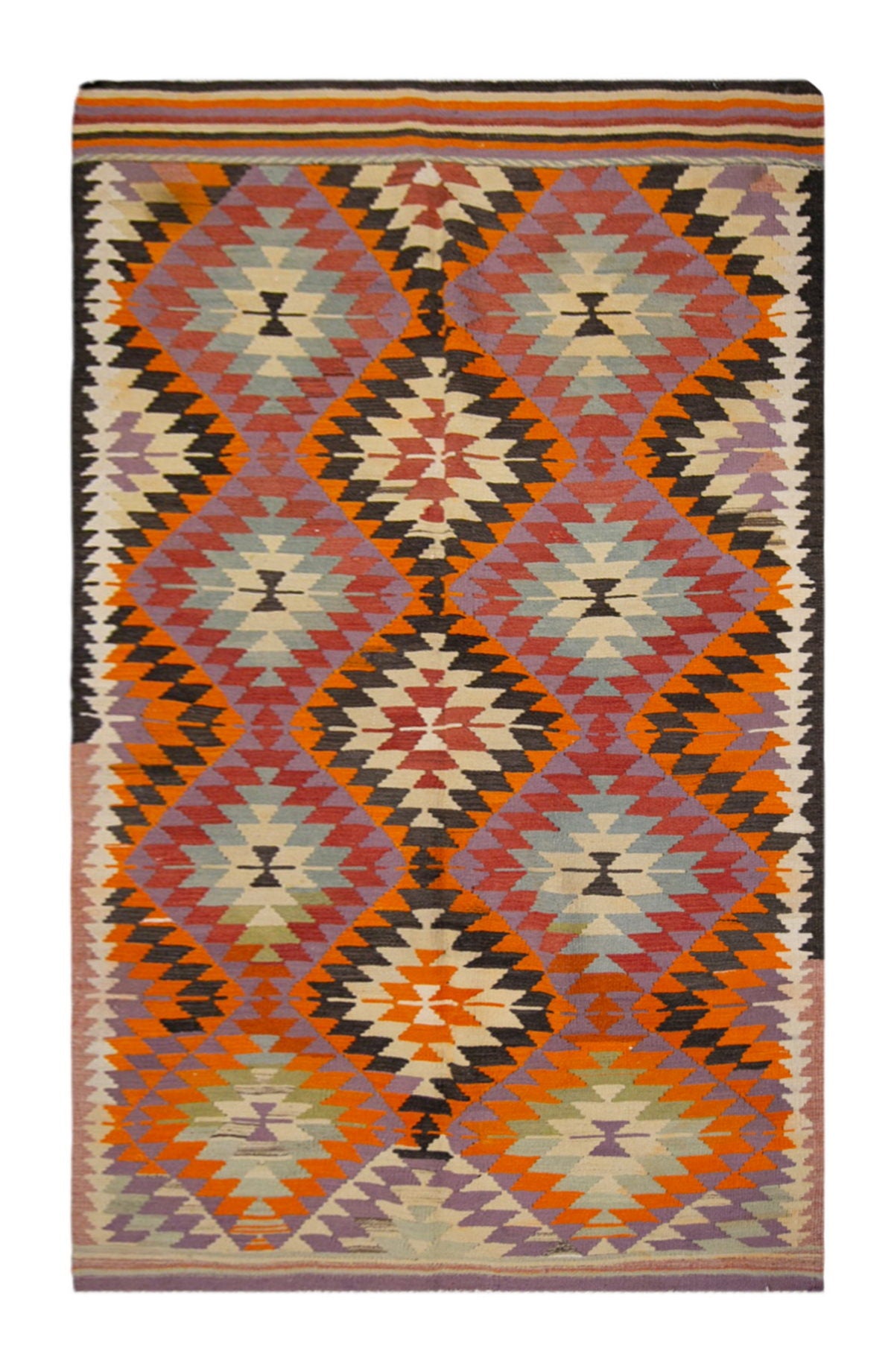 anatolian tribal kilim, 6x10 ft kilim, 174x290 cm