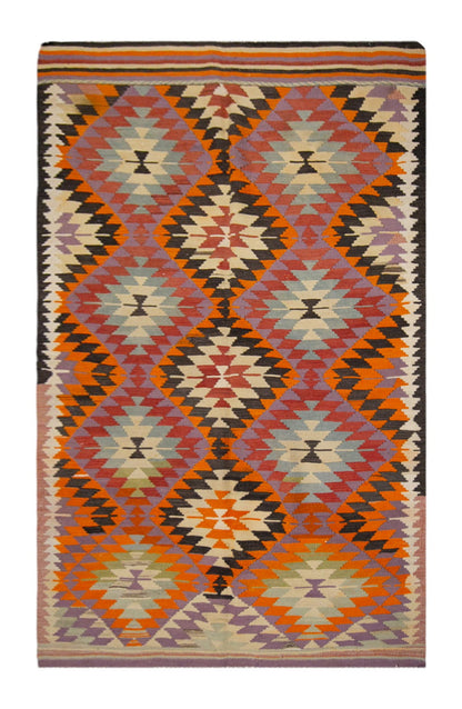 anatolian tribal kilim, 6x10 ft kilim, 174x290 cm
