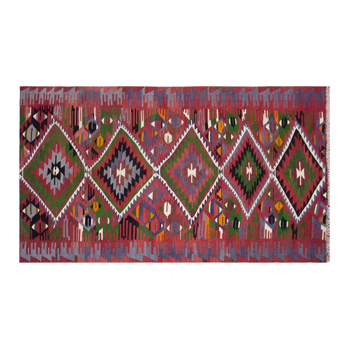 anatolian tribal kilim, 6x10 ft kilim, 175x300 cm