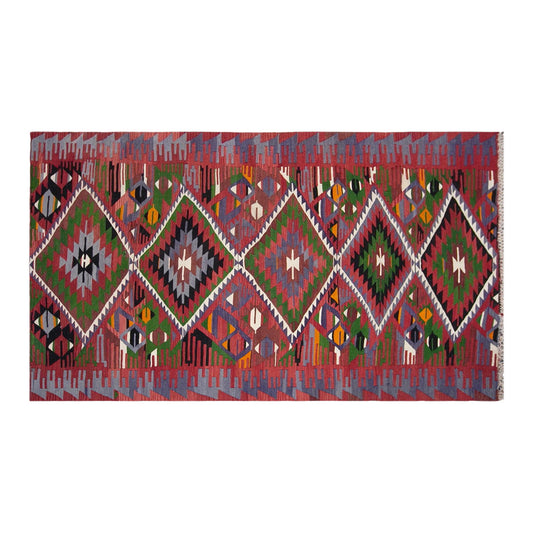 anatolian tribal kilim, 6x10 ft kilim, 175x300 cm