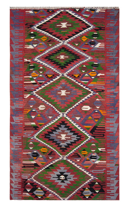 anatolian tribal kilim, 6x10 ft kilim, 175x300 cm