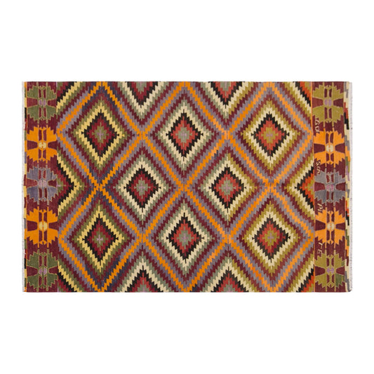 anatolian tribal kilim, 6x10 ft kilim, 195x295 cm