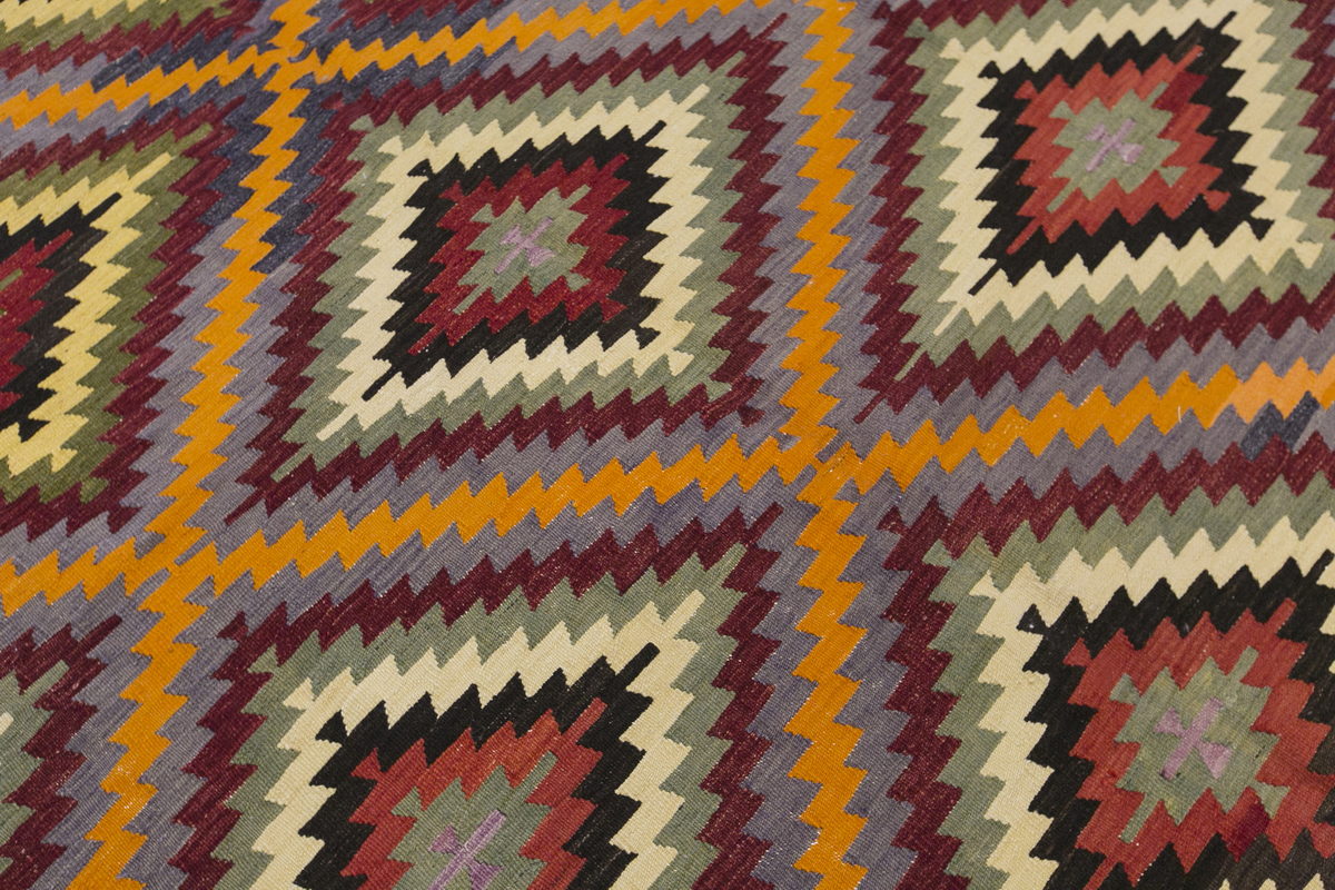 anatolian tribal kilim, 6x10 ft kilim, 195x295 cm