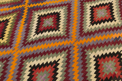 anatolian tribal kilim, 6x10 ft kilim, 195x295 cm
