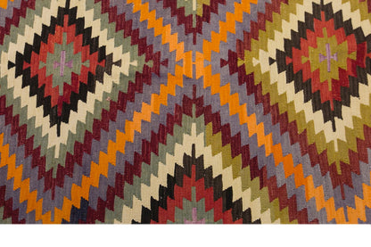 anatolian tribal kilim, 6x10 ft kilim, 195x295 cm
